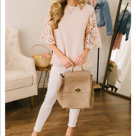 Beautiful woman lace top loose chiffon blouse - Picture 5 of 7